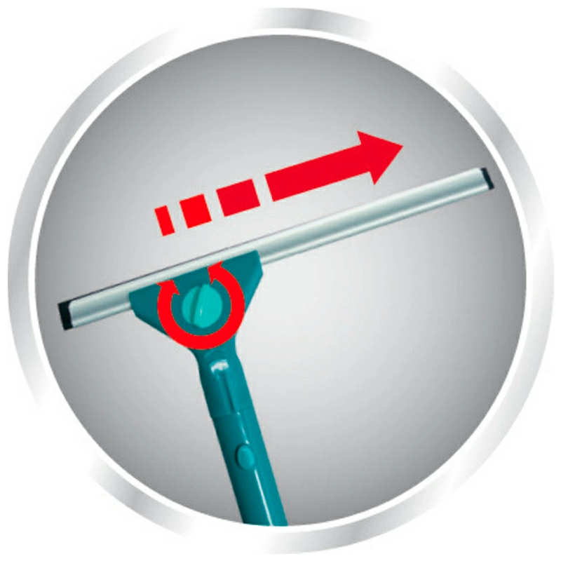 3 Щётка для мытья окон с губкой и телескопической ручкой Leifheit Basic Wet & Dry (90-150см) фото 3