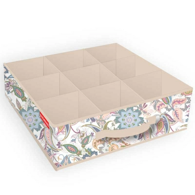 Полноразмерное изображение Органайзер для хранения Hausmann Paisley 35x27x9см, бежевый