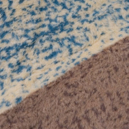 4 Плед 150x200см Pappel Cotton, голубой с бежевым фото 4